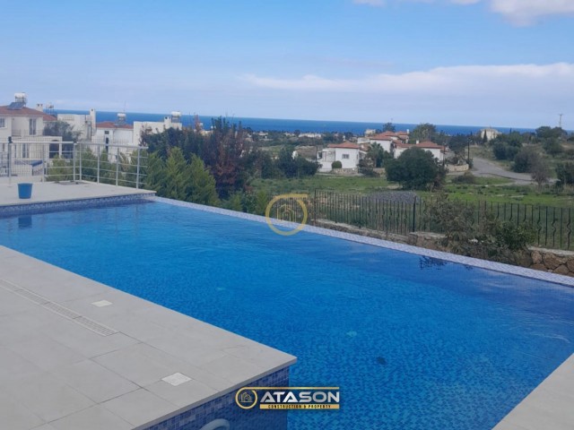 3+1 LUXUSVILLA MIT BERG- UND MEERBLICK MIT PRIVATEM POOL ZU VERKAUFEN IN KARŞIYAKA, KYRENIA