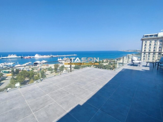 Komplett luxuriös möbliertes 3+1-Penthouse zur Miete im Zentrum von Kyrenia