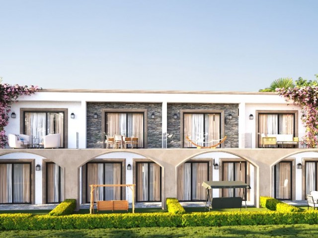 3+1 Stadthaus zum Verkauf in herrlicher Lage in der Region Kyrenia/Lapta mit Meer- und Bergblick