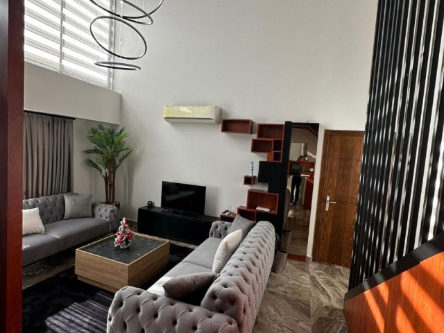 2+1 fully furnished, luxury duplex apartment for rent in Kyrenia center