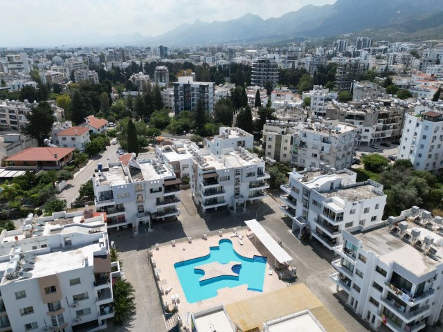 3+1 fully furnished flat for sale in Kyrenia Center. IN THE SITE WITH POOL