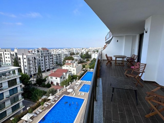 3+1 FULLY FURNISHED FLAT WITH SEA VIEW FOR SALE IN KYRENIA CENTER