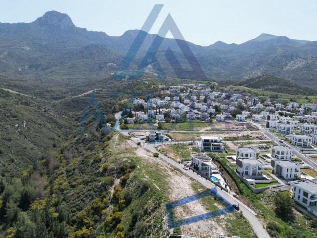 Plot for sale with magnificent mountain and sea views in Çatalköy