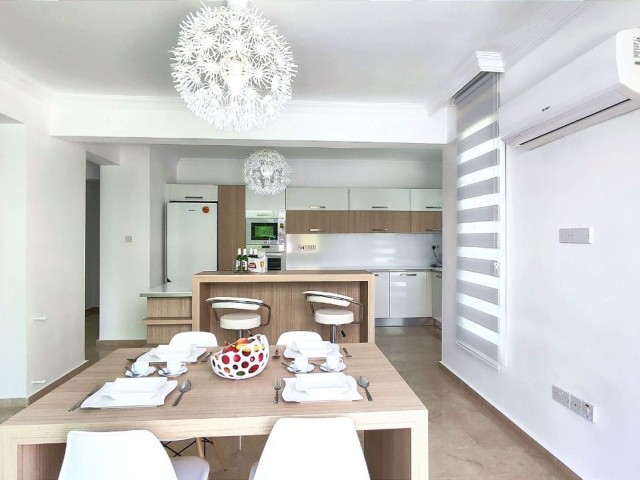 3+1 fully furnished villa for daily rent in Alsancak