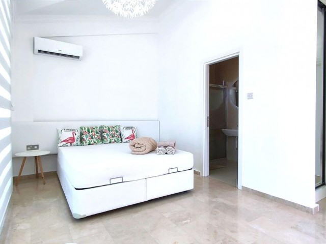 3+1 fully furnished villa for daily rent in Alsancak