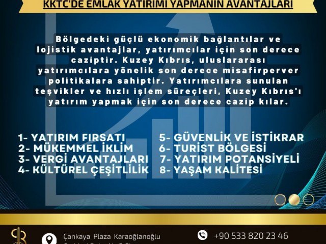 Girne Edremit'te Villa Yapımına Uygun Altyapıları Tamamlanmış Arsa 1.000.000 STG / +90 533 820 23 46