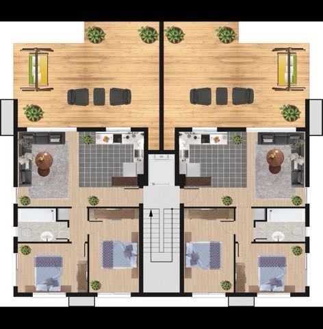 Penthouse-Wohnung in der Projektphase hinter Citymall im Zentrum von Famagusta