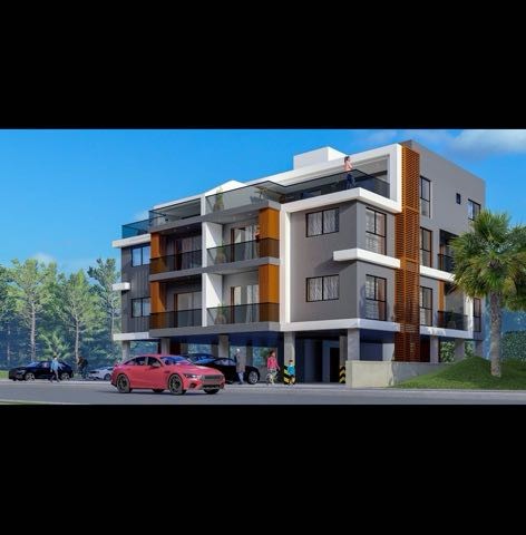 Penthouse flat in the project phase behind Citymall in the center of Famagusta