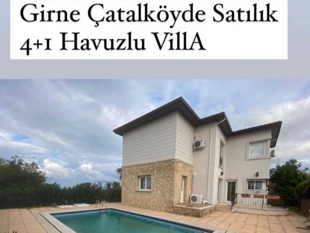 4 bedroom villa with pool for sale at Kyrenia Çatalköy. 