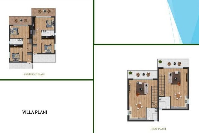 TWIN VILLAS FOR SALE FROM THE PROJECT IN KYRENIA EDREMIT...