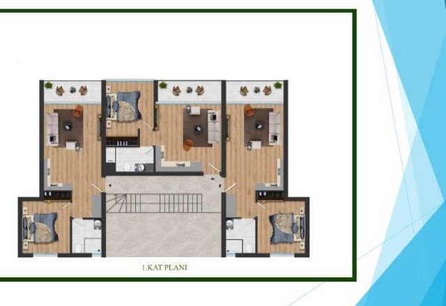 1+1 FLATS FOR SALE FROM THE PROJECT IN ESENTEPE, GIRNE....