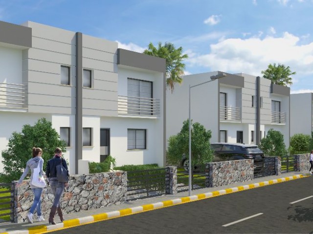 2 + 1 and 3 + 1 apartments with gardens that are about to end in Kyrenia Alsancak ** 