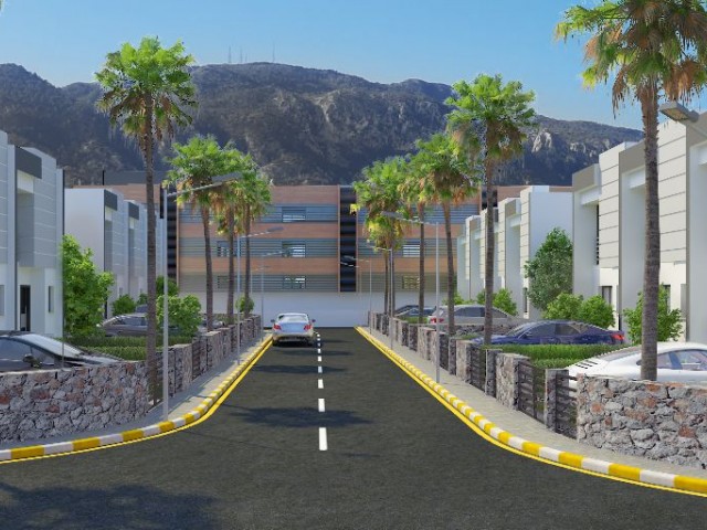 2+1 und 3+1 Wohnungen mit Garten, der in Kyrenia Alsancakta fast fertig ist ** 