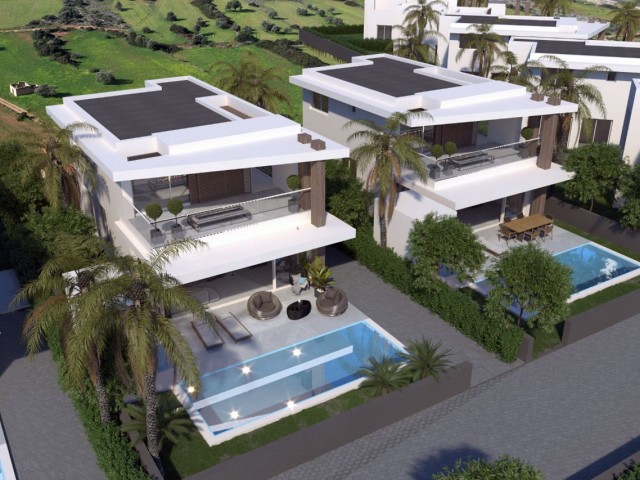 Esentepe 3+1 villas with sea and mountain views new project of ESTA Construction