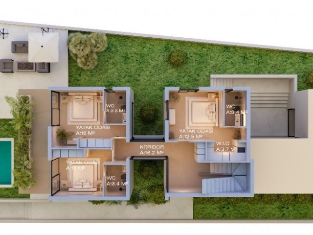 are you ready to living in most luxury & beauty& huge 3+1 , four floors villas in middle of kyrenia