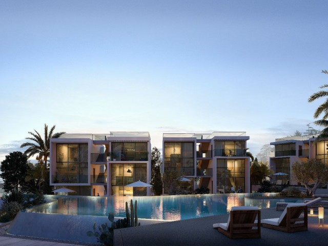 Kyrenia, in the heart of Esentepe, 1+1 penthouse villa, 53m terraced, on the seafront, the most luxurious design