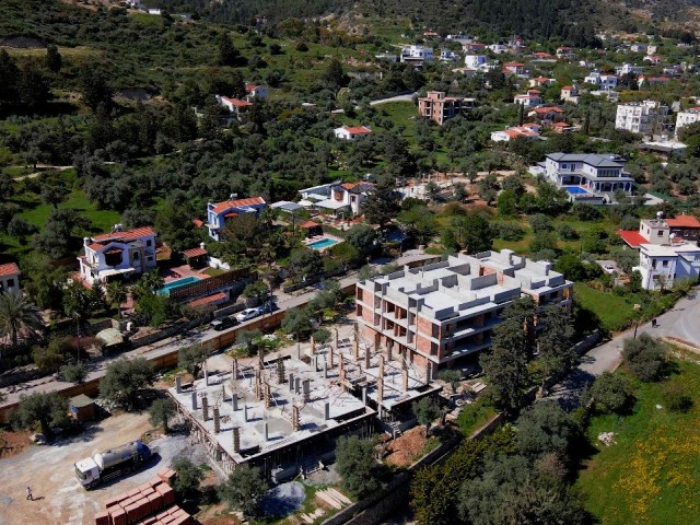 Kyrenia, Alsancak, 2 + 1 Wohnung, Meer- und Bergblick, wo sich Qualität und moderne Architektur unter einem Dach treffen