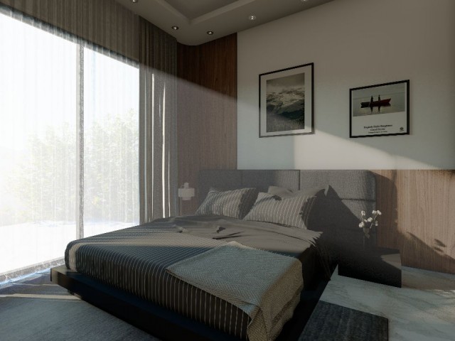 Iskele, Long Beach, 2+1 Apartment, Mountain View, Luxury, Modern Design