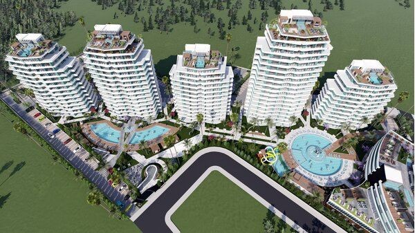 Long Beach, 2+1 , Luxury, Magnificent Location With Sea and Mountain Views, New Project