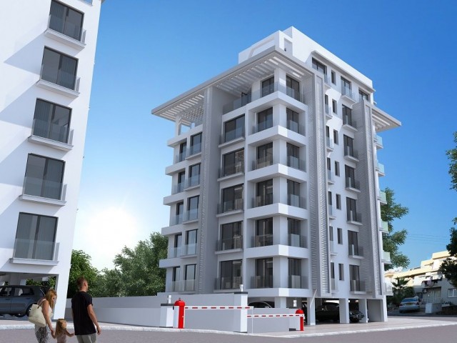 GİRNE MERKEZ'DE, 1+1 PENTHOUSE, YENI RESİDENCE, 7 KAT, 75 M2, DENİZ VE ŞEHİR MANZARALI