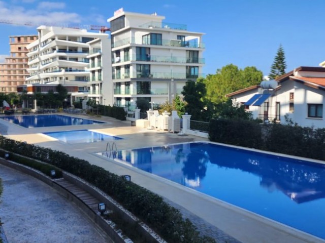 2 + 1 apartment for rent with monthly payment of 700 gbp in Akacan Elegance site in the center of Kyrenia