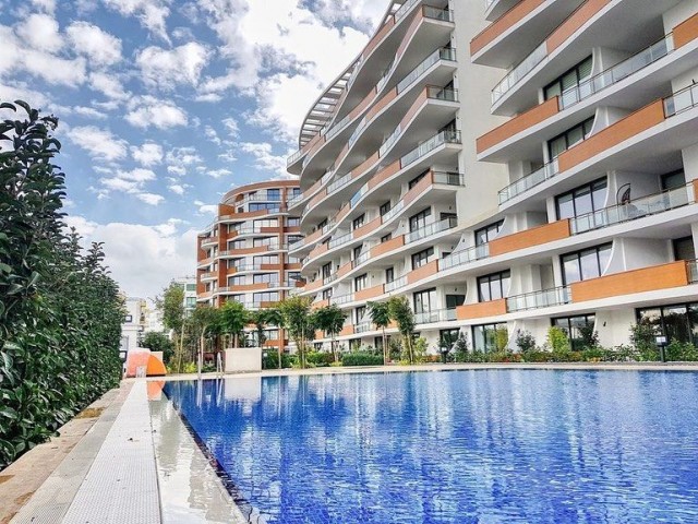 GİRNE AKACAN ELEGANCE SITE 2+1 FLAT FOR RENT WITH MONTHLY PAYMENT