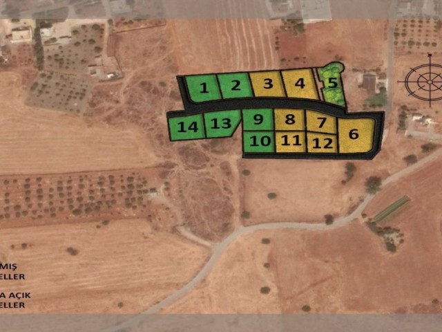 Plots for Sale in İskele Kuzucuk (Kuzucuk 1) with Turkish Title Deed Infrastructures Completed and Ready for Construction – 10 Minutes from Long Beach Beach