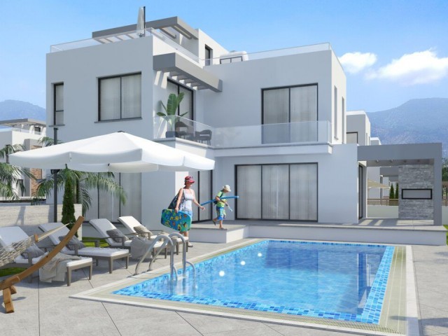 Wonderful 3+1 Villas with Sea View in Alsancak, Kyrenia