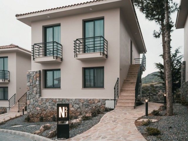 Last 3 2+1 Flats for Sale in Lapta, Built Using Ultra Luxury Materials, in a Site with the Best View of the Mountains and the Sea