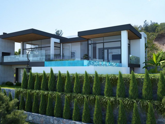 5+1 Legendäre Villa mit Panoramablick auf das Meer in Çatalköy, Kyrenia