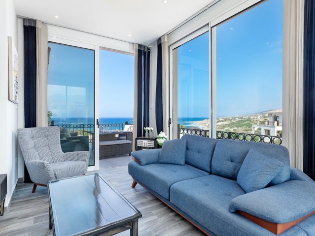 Wunderschönes 2+1 Penthouse mit Meerblick in Kyrenia Esentepe