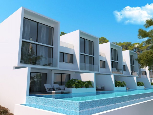 2+1 and 3+1 Loft Penthouses for sale in a newly started project with magnificent sea and mountain views in Esentepe