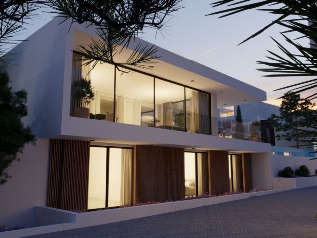 3+1 villas for sale in Esentepe, with a magnificent sea and mountain view, a newly started project, a car park with a private pool and built without compromising on quality.