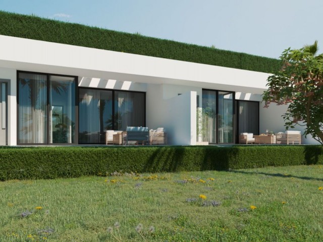3+1 bungalows (Eco Houses) for sale in a newly started project in Esentepe, with a magnificent sea and mountain view.