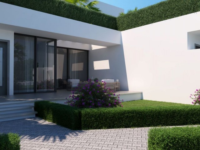 3+1 bungalows (Eco Houses) for sale in a newly started project in Esentepe, with a magnificent sea and mountain view.