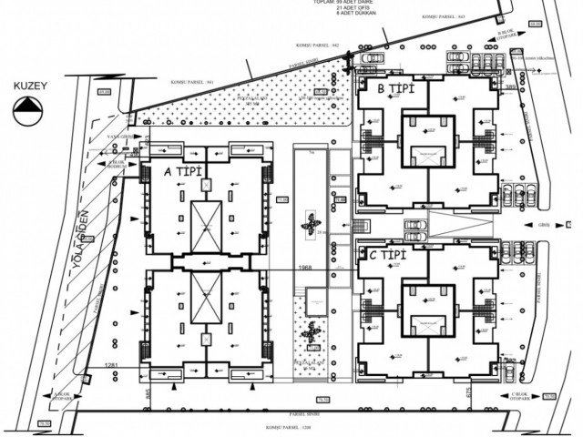 1+1 bis 3+1 Wohnungen und Gewerbegebäude im Stadtzentrum von Kyrenia