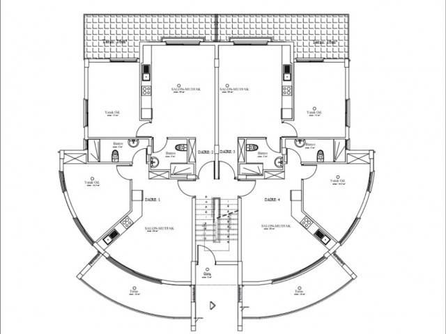 Completed 1+1 flats in Karaoğlanoğlu