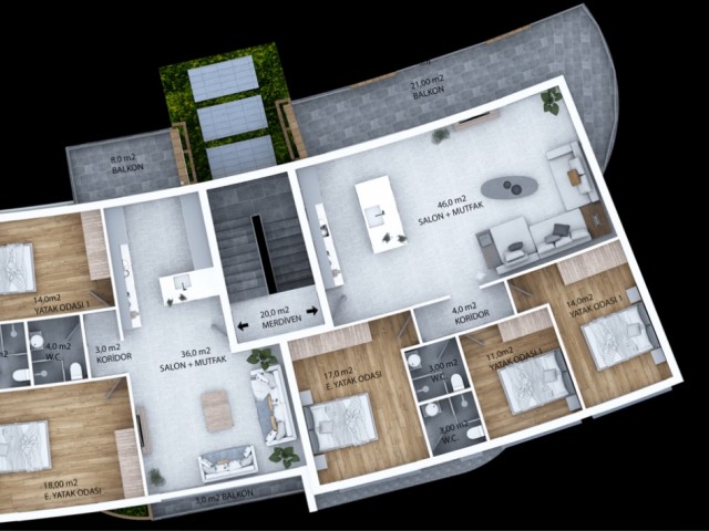 Замечательные квартиры с общим бассейном от 1+1 до 3+1 из проекта в Лапте
