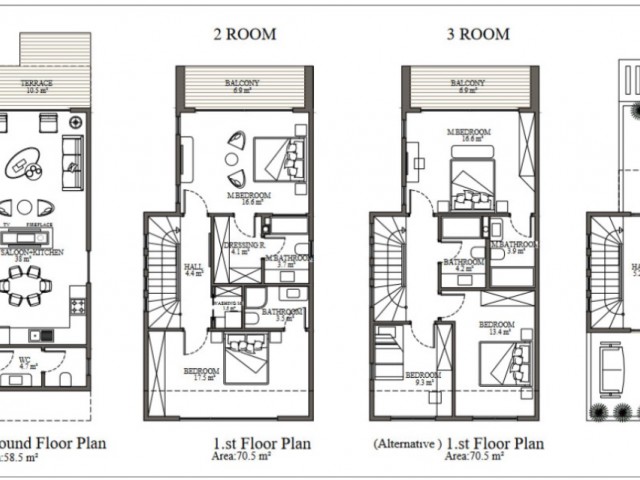 2+1 and 3+1 New Villas in Lapta