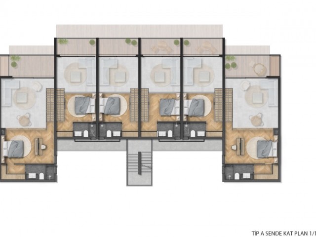 Verträumtes Studio bis 2+1 Wohnungen mit Meerblick in Esentepe