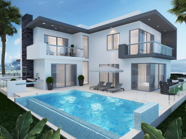 Wonderful Villas from a 4-Bedroom Project with Sea and Mountain Views in Çatalköy