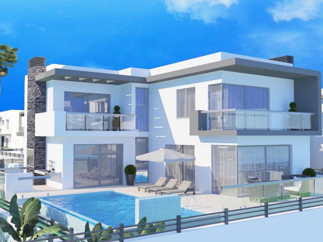 Wonderful Villas from a 4-Bedroom Project with Sea and Mountain Views in Çatalköy