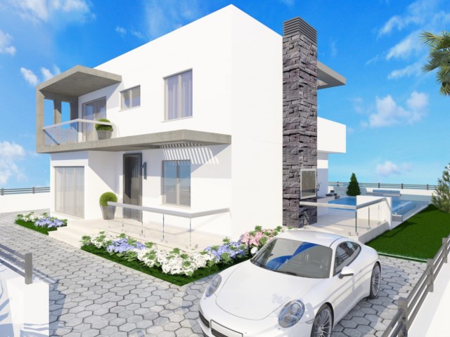 Wonderful Villas from a 4-Bedroom Project with Sea and Mountain Views in Çatalköy