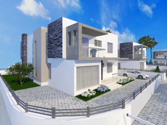 Wonderful Villas from a 4-Bedroom Project with Sea and Mountain Views in Çatalköy