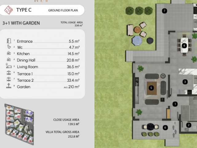 Mağusa Tuzla’da Projeden 3+1 ila 4+1 Harika Villalar