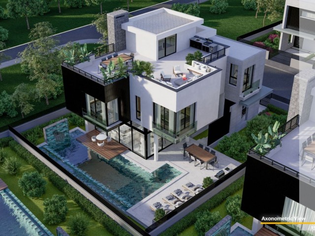 Magnificent villa at 3+1 project stage in Çatalköy/Girne region