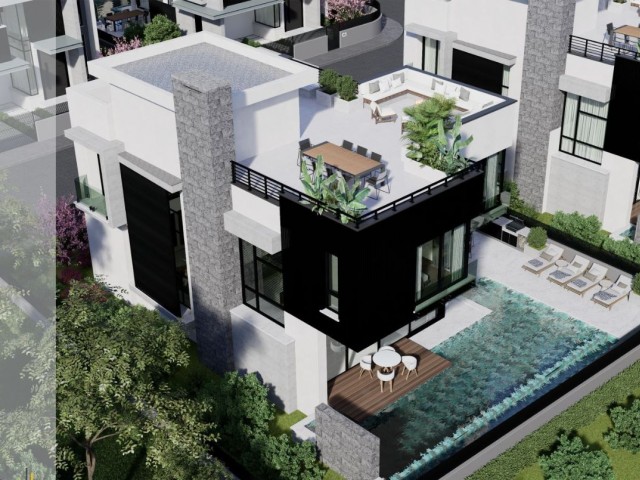 Wunderschöne Villa im 3+1-Projektstadium in der Region Çatalköy/Girne