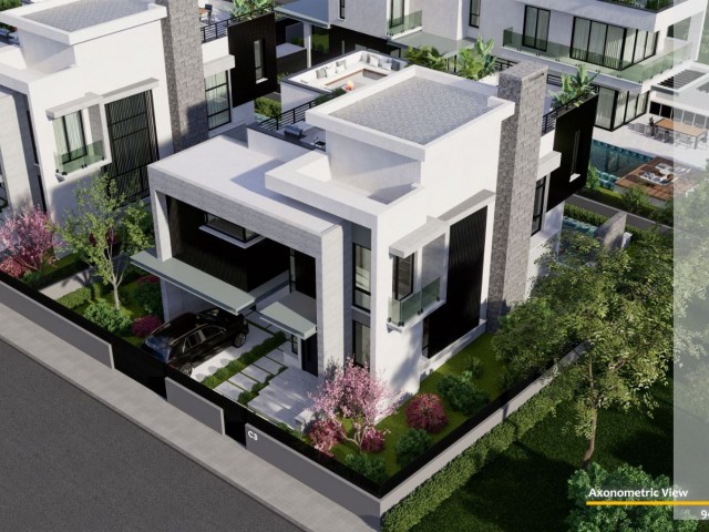 Magnificent villa at 3+1 project stage in Çatalköy/Girne region