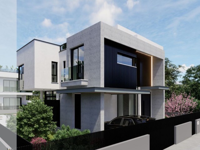 Çatalköy/Girne bölgesinde 3+1 proje aşamasında satılık 4 adet  muhteşem villa