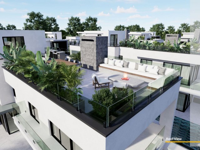 3 magnificent villas in 4+1 project phase in Çatalköy-Girne